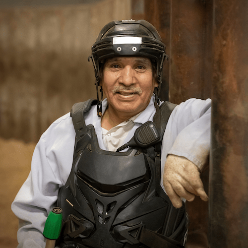 man in protective gear
